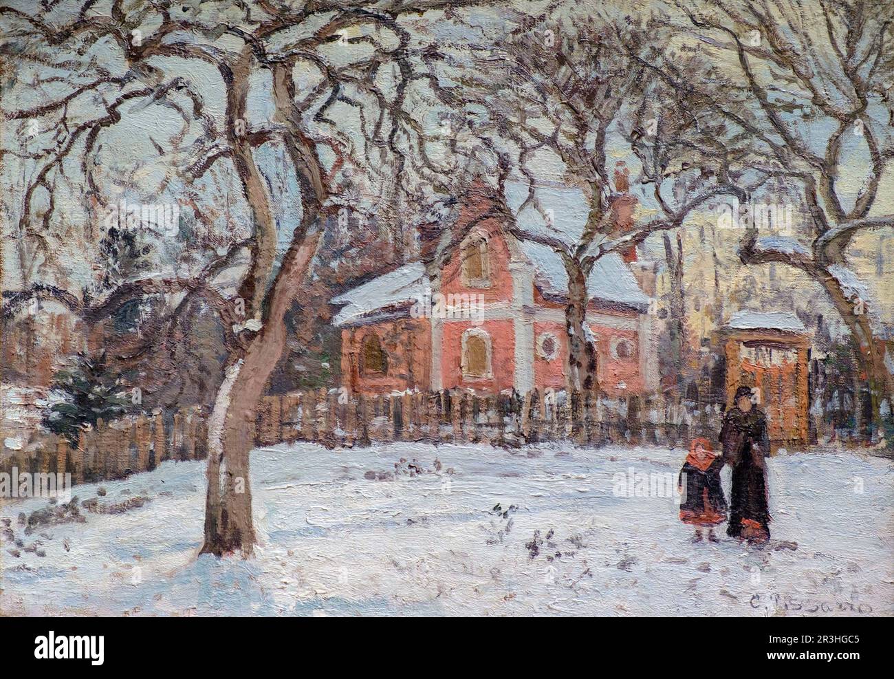 Camille Pissarro, Châtaigniers à Louveciennes,. 1879. huile sur toile, Museo de Orsay, Ministerio de Cultura y Comunicación Francés, Paris, Frankreich, Westeuropa. Stockfoto