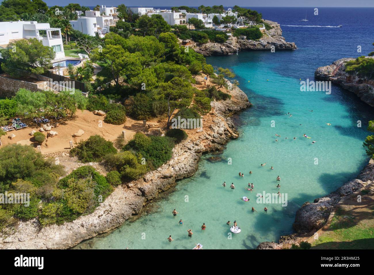 Cala Egos, Cala Dor, municipio de Santanyi, islas baleares, Spanien. Stockfoto