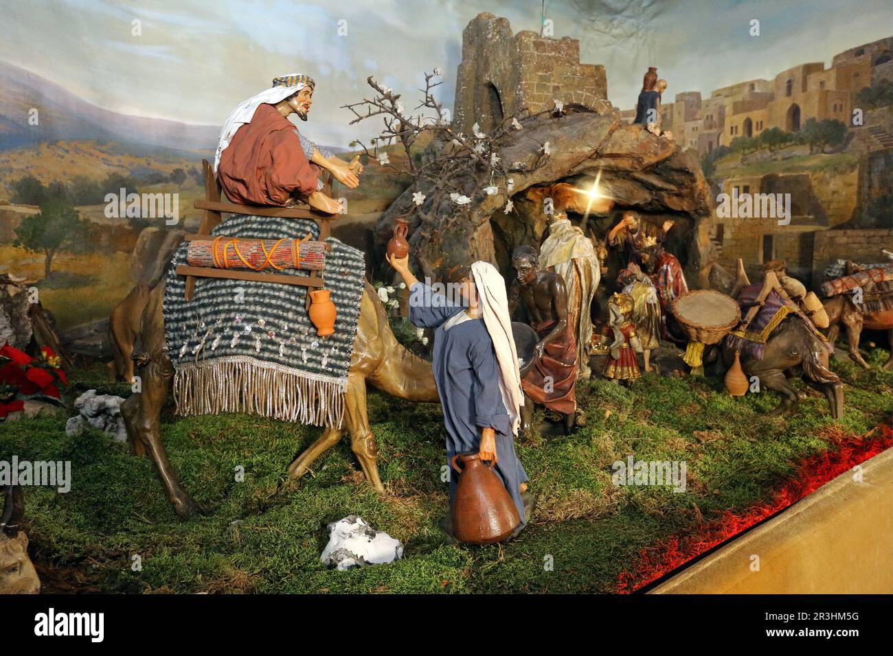 Weihnachtsbett Stockfoto