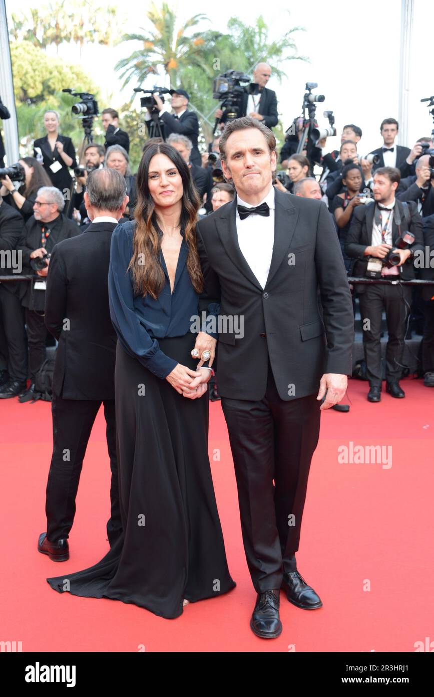 23. Mai 2023, CANNES, Frankreich: CANNES, FRANKREICH - 23. MAI: Matt Dillon und Roberta Mastromichele besuchen den roten Teppich „Asteroid City“ während des 76. Jährlichen Filmfestivals in Cannes am 23. Mai 2023 in Cannes, Frankreich (Bild: © Frederick Injimbert/ZUMA Press Wire) NUR REDAKTIONELLE NUTZUNG! Nicht für den kommerziellen GEBRAUCH! Stockfoto
