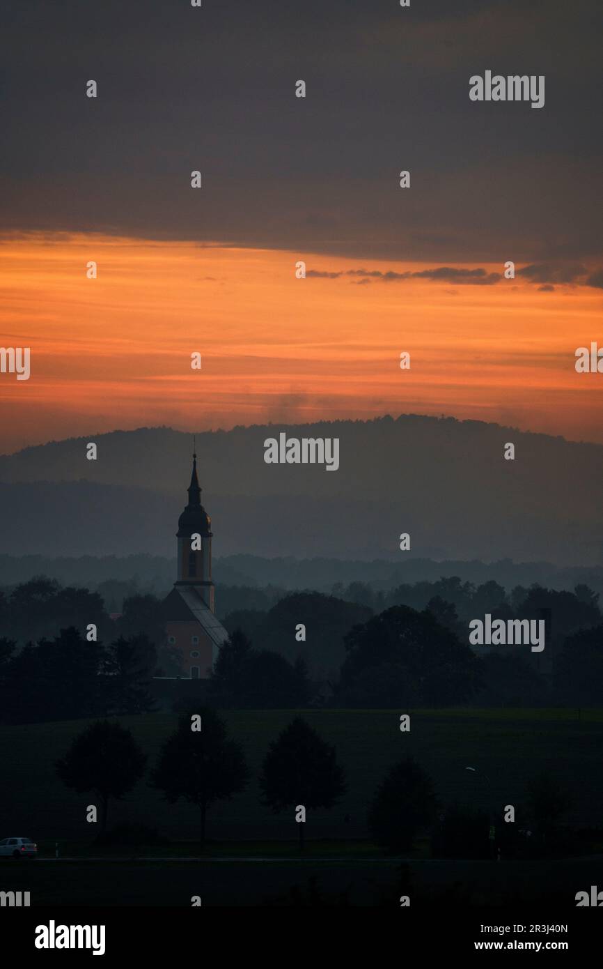 Dramatische Abendatmosphäre in Oberlausitz-Neukirch/Lausitz 13 Stockfoto