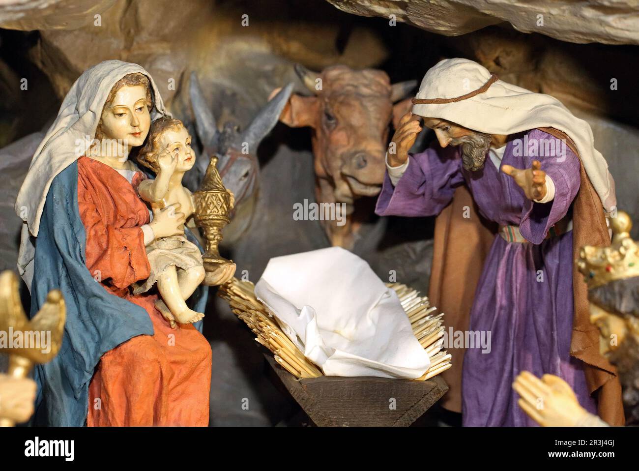 Weihnachtsbett Stockfoto