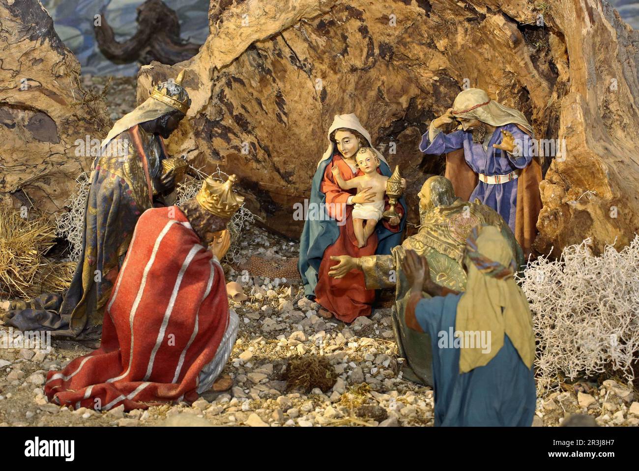 Weihnachtsbett Stockfoto