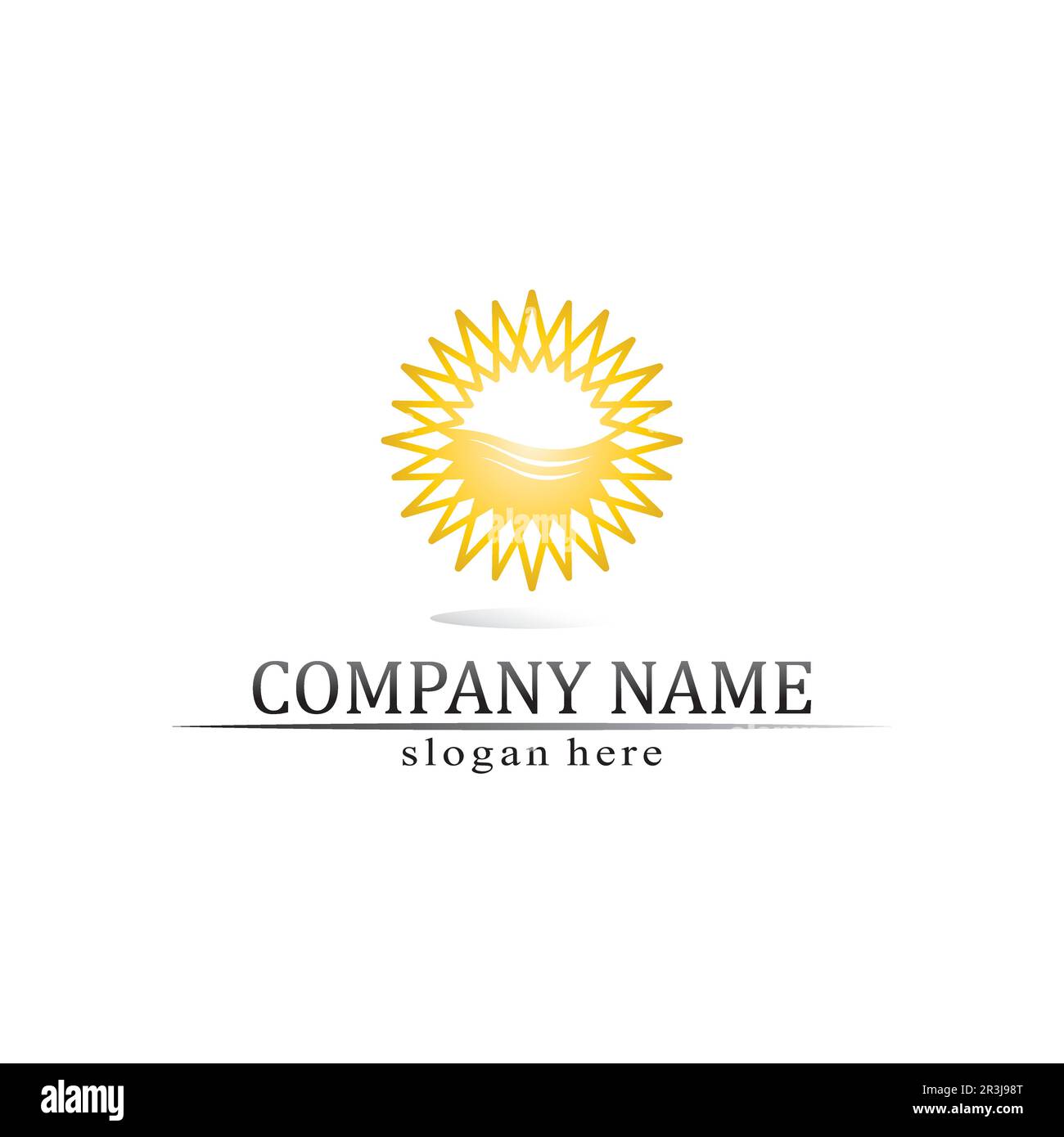 Sun Vektor illustration symbol Logo Template Design Stock Vektor