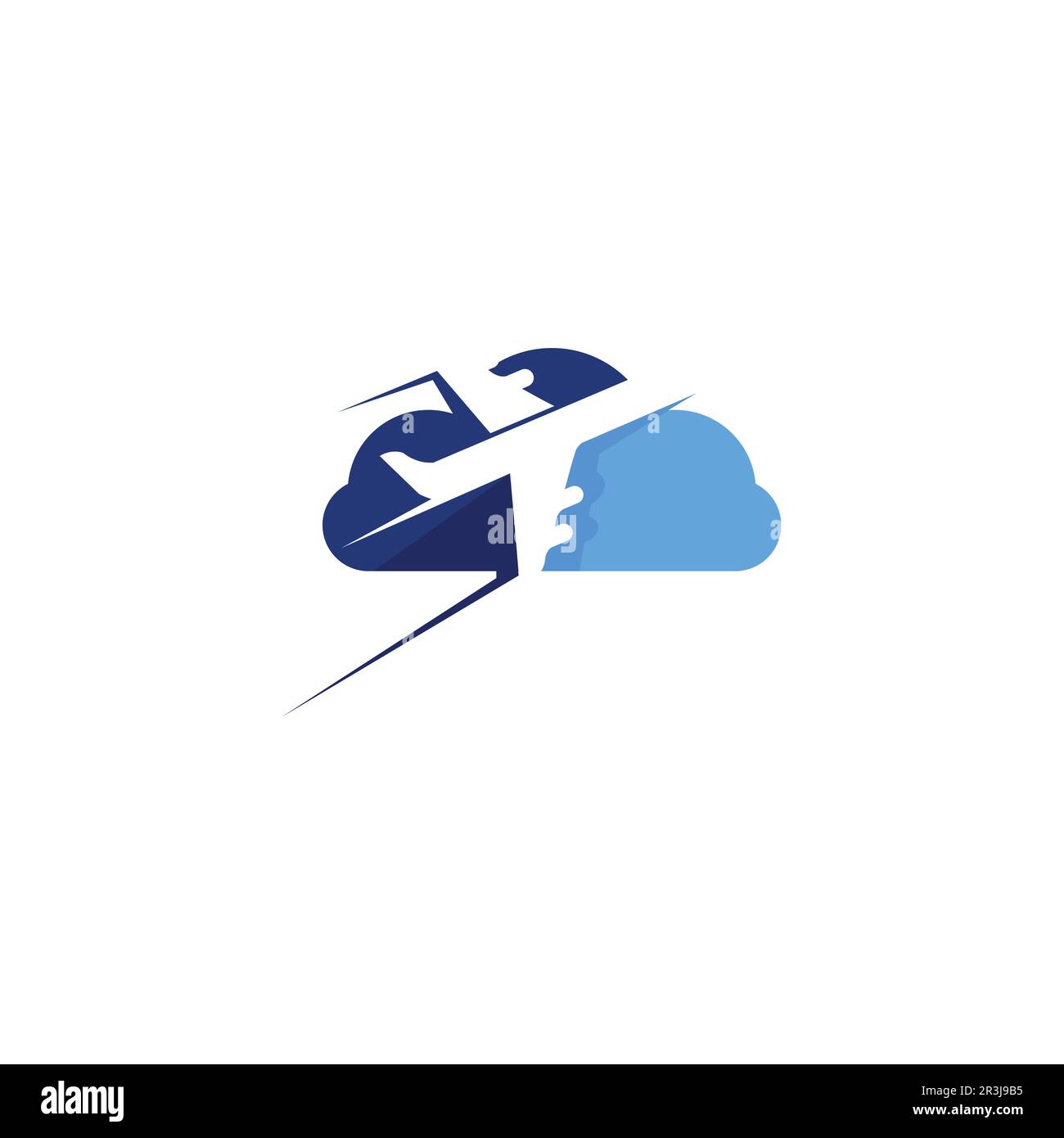 Flugzeugvektor- und Logo-Design Transport Stock Vektor