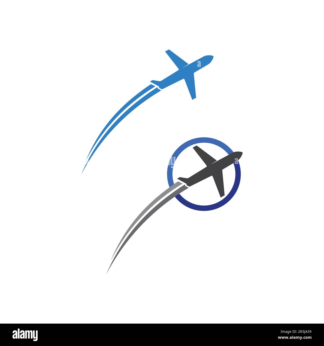 Flugzeugvektor- und Logo-Design Transport Stock Vektor