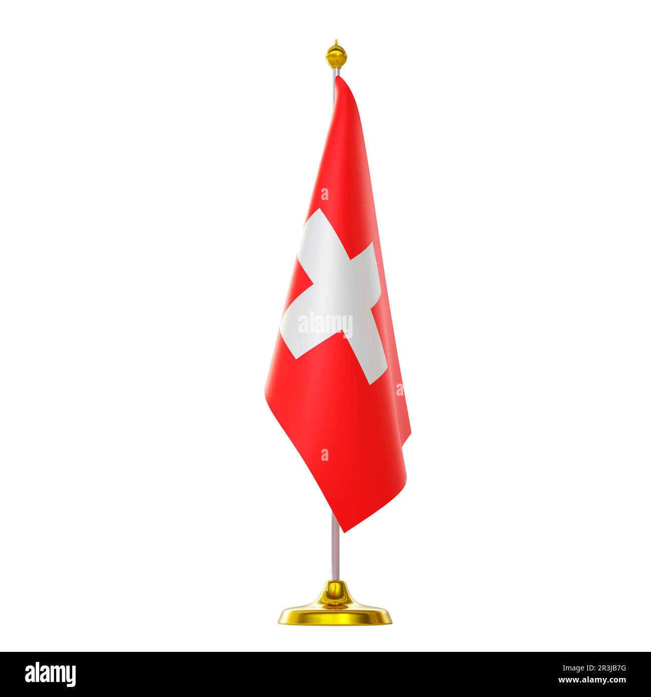 Schweiz Fahne / Flagge am Stab