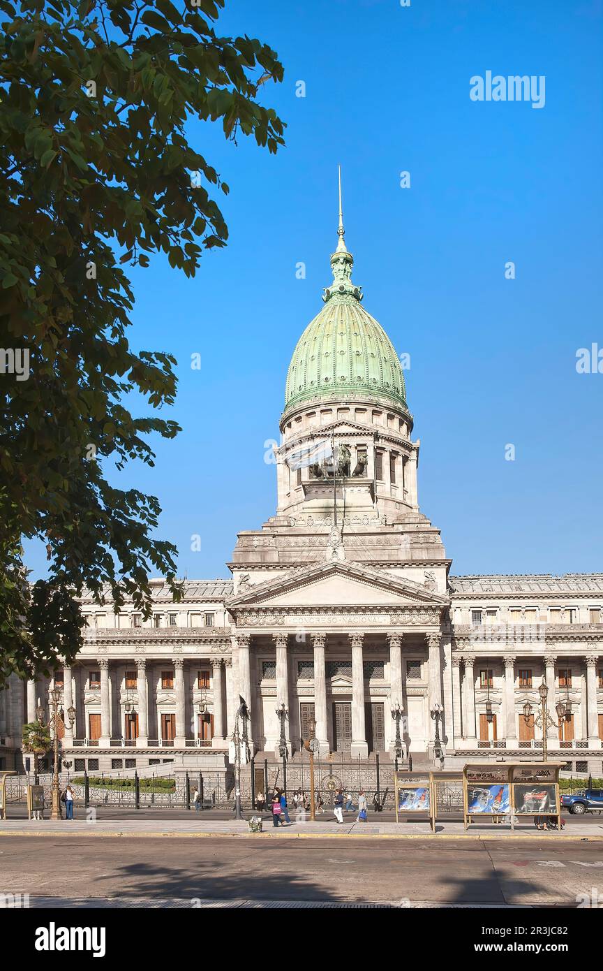 Argentinischen Nationalkongress, Plaza del Congreso, Buenos Aires, Argentinien, Südamerika Stockfoto