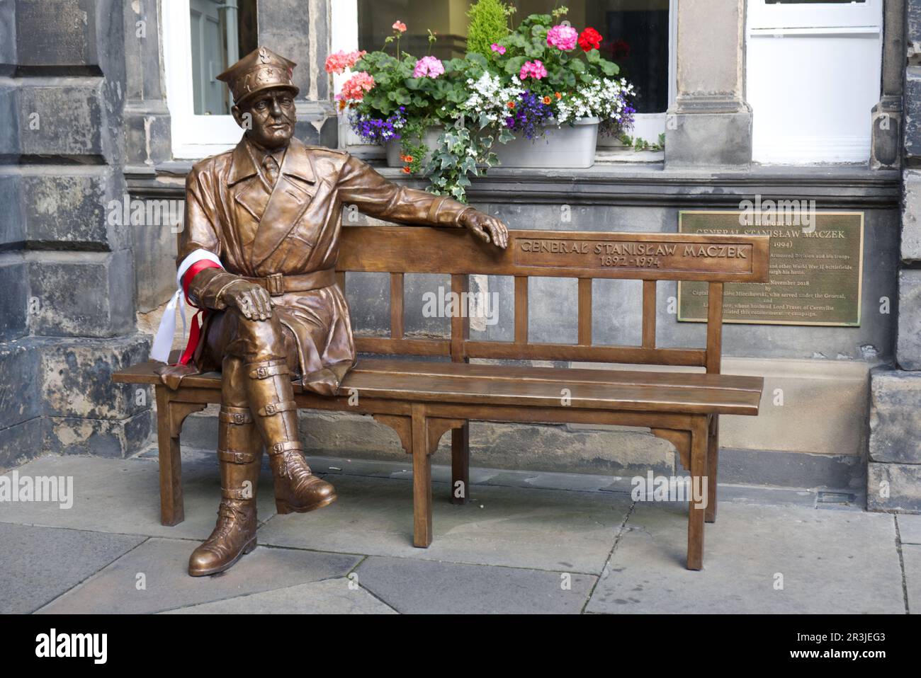 Edinburgh, Monument, General Stanislaw Maczek, Schottland, Großbritannien Stockfoto