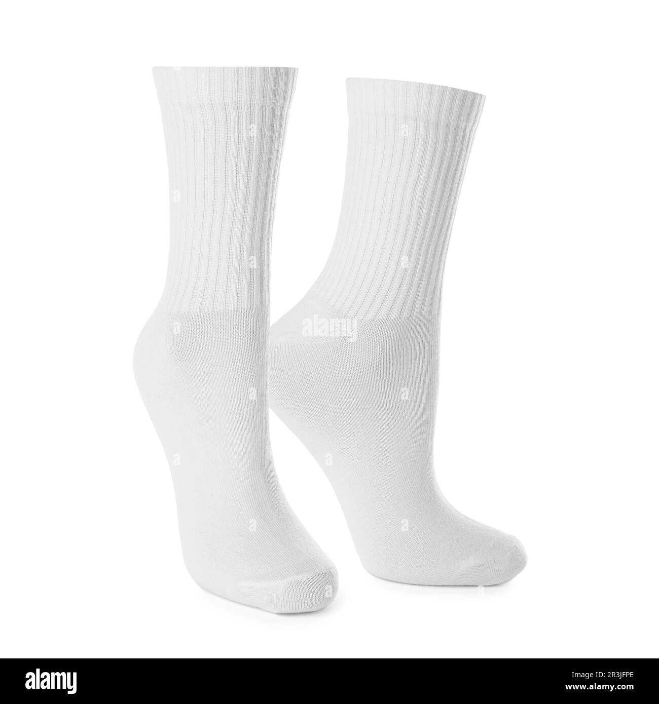 Ein Paar neue Socken, isoliert auf Weiß Stockfoto