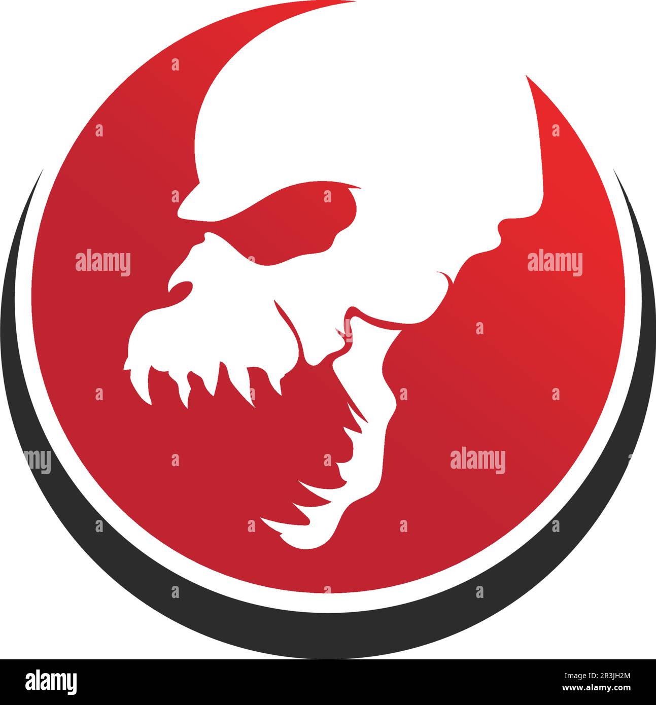 Totenkopf Tod Schädel, Gefahr oder Gift flachbild Symbol für Anwendungen und Webseiten Stock Vektor