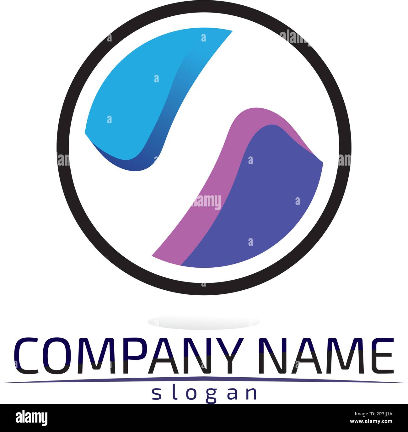 Schallwellen Vector Illustration Design Template Stock Vektor