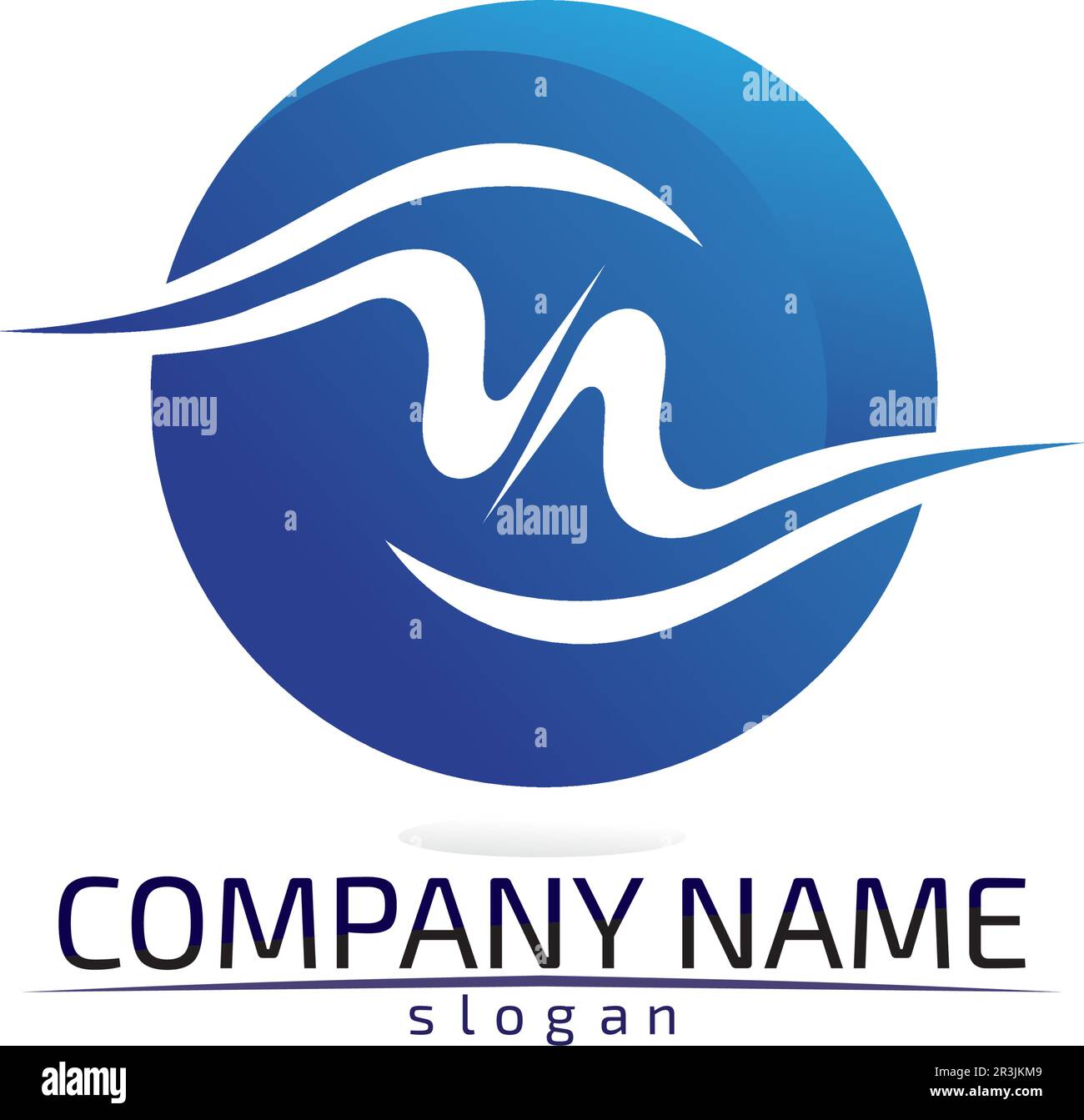 Schallwellen Vector Illustration Design Template Stock Vektor