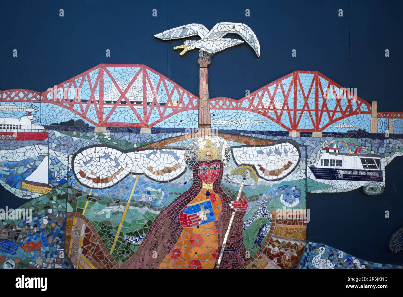 Edinburgh, South Queensferry, Mosaic Mural, Schottland, Großbritannien Stockfoto