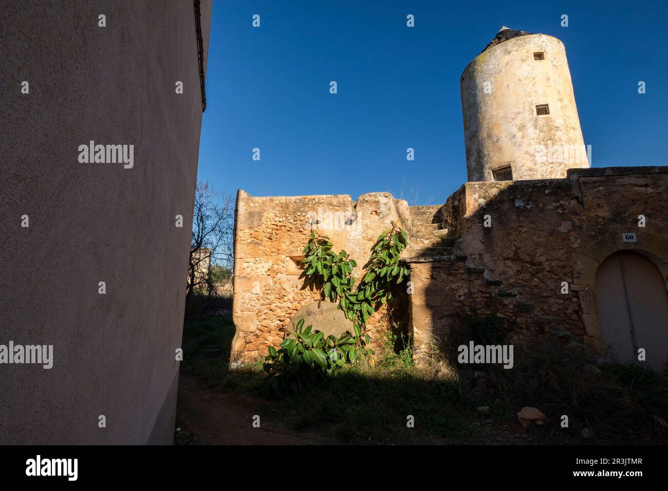 molino den Majora, Campos, Mallorca, balearen, Spanien. Stockfoto