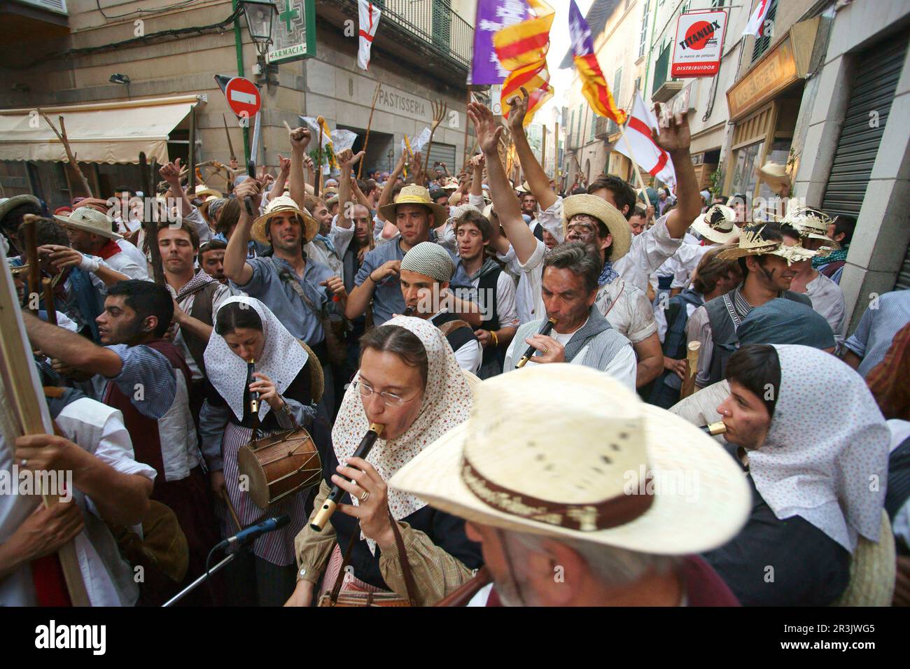 Moros y Cristianos, "Es Firó". Soller.Sierra de Tramuntana.Mallorca.Baleares.España. Stockfoto