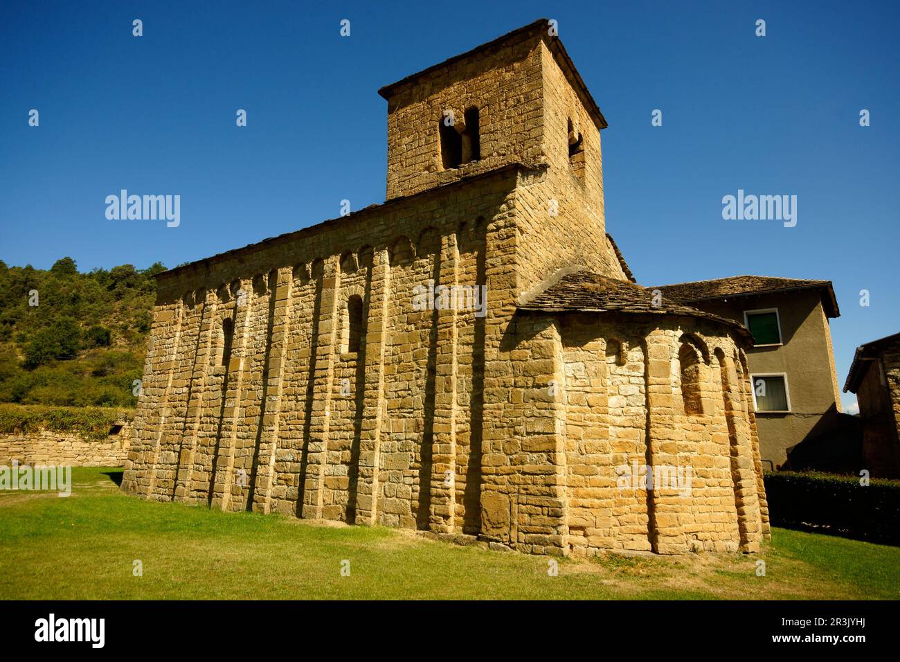 Iglesia de San Caprasio (s.XI). Santa Cruz De La Serós.Huesca.Cordillera Pirenaica. Navarra.España. Stockfoto