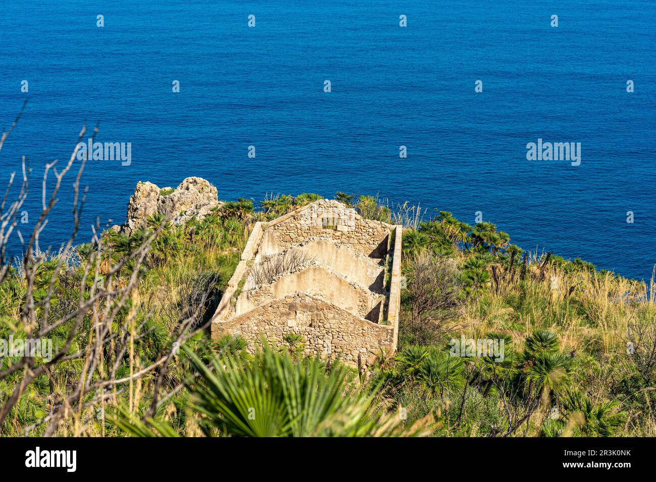 Das Riserva naturale dello Zingaro ist das älteste Naturschutzgebiet Siziliens Stockfoto