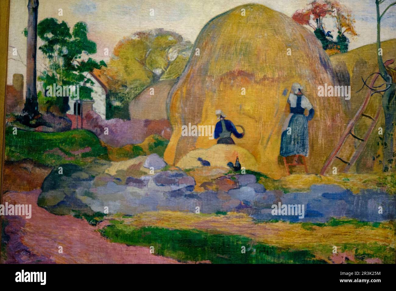 Les meules jaunes ,1889 - Paul Gauguin, Museo de Orsay, Ministerio de Cultura y Comunicación Francés, Paris, Frankreich, Westeuropa. Stockfoto