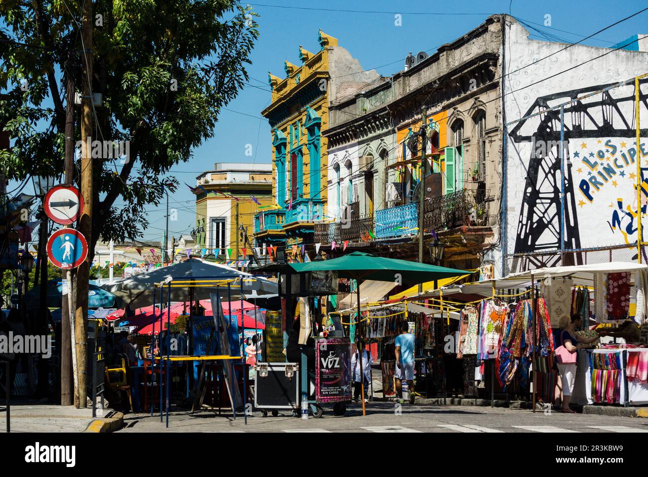 Caminito, Barrio de La Boca, Buenos Aires, Argentinien, Cono Sur, Südamerika. Stockfoto