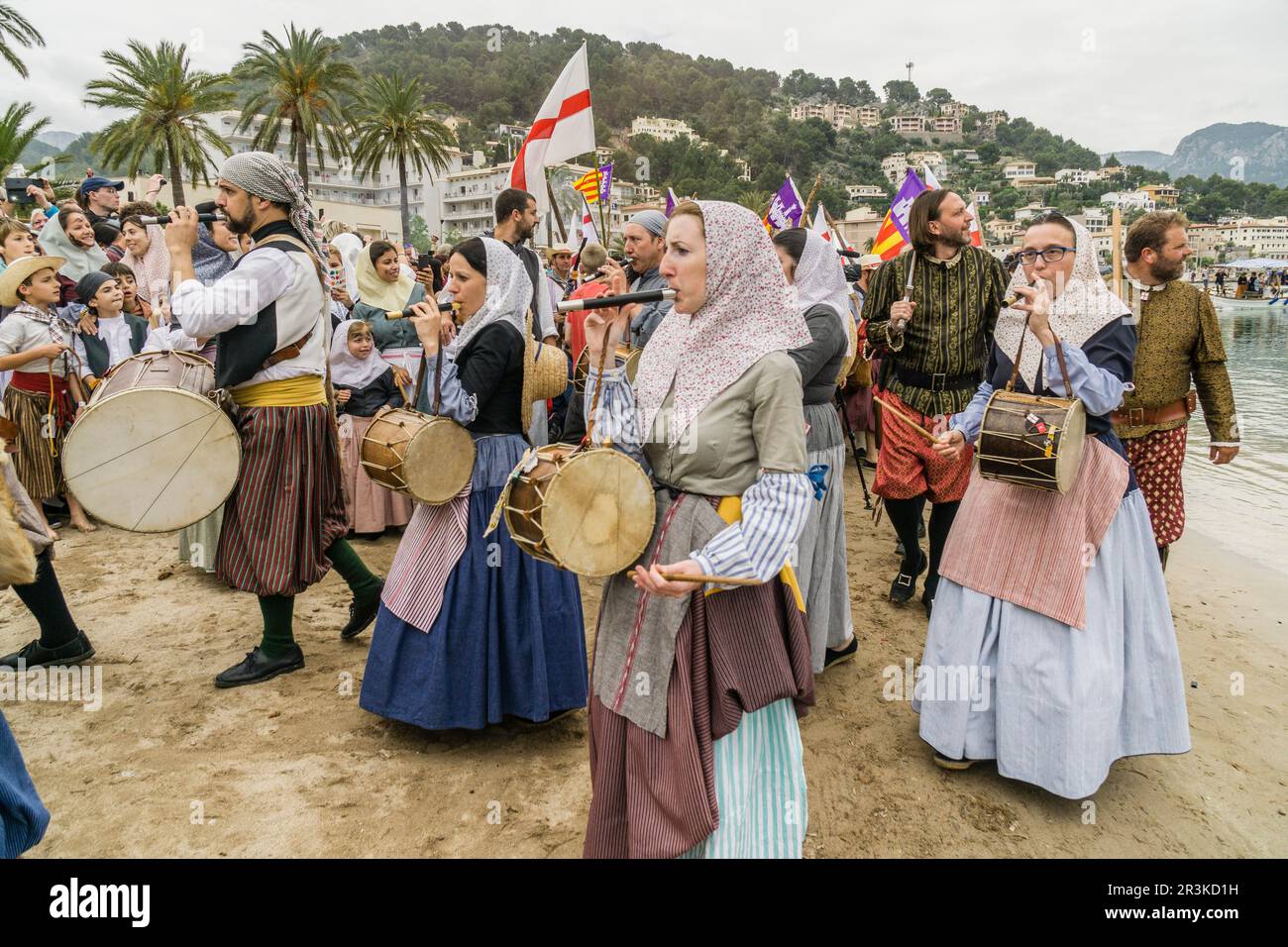 Es firo, Mauren und Christen feiern den Sieg über die barbary Korsaren vom 11. Mai 1561, Soller, Mallorca, Balearen, Spanien. Stockfoto