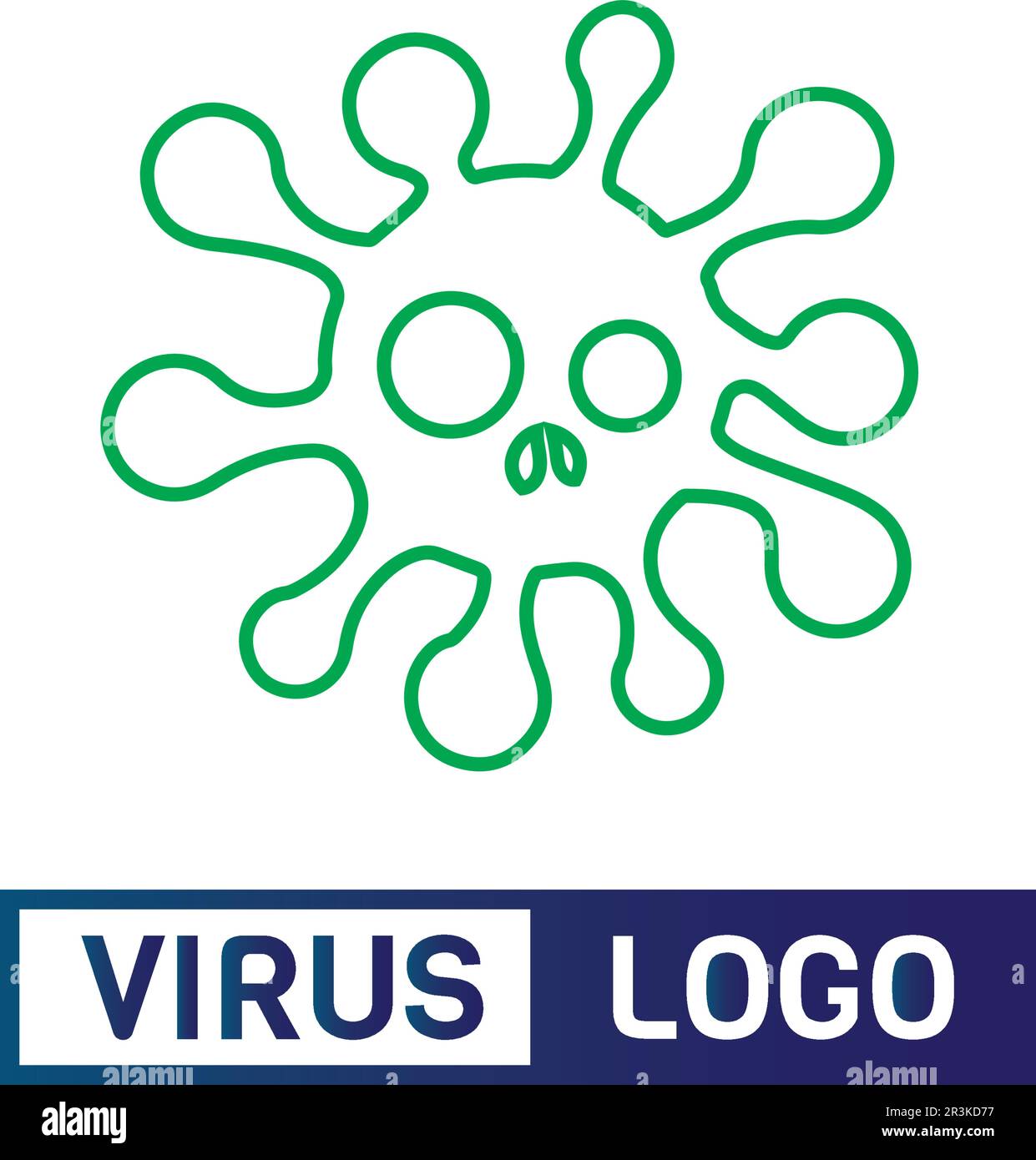 Virus Corona Virus Vector und Maske Design Logo Virus Vector und Design Symbol Symbol Stock Vektor