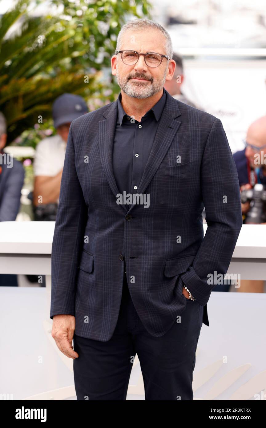 Steve Carell beim Photocall zum Kinofilm 'Asteroid City' auf dem Festival de Cannes 2023 / 76. Internationale Filmfestspiele von Cannes am Palais des Festivals. Cannes, 24.05.2023 Stockfoto