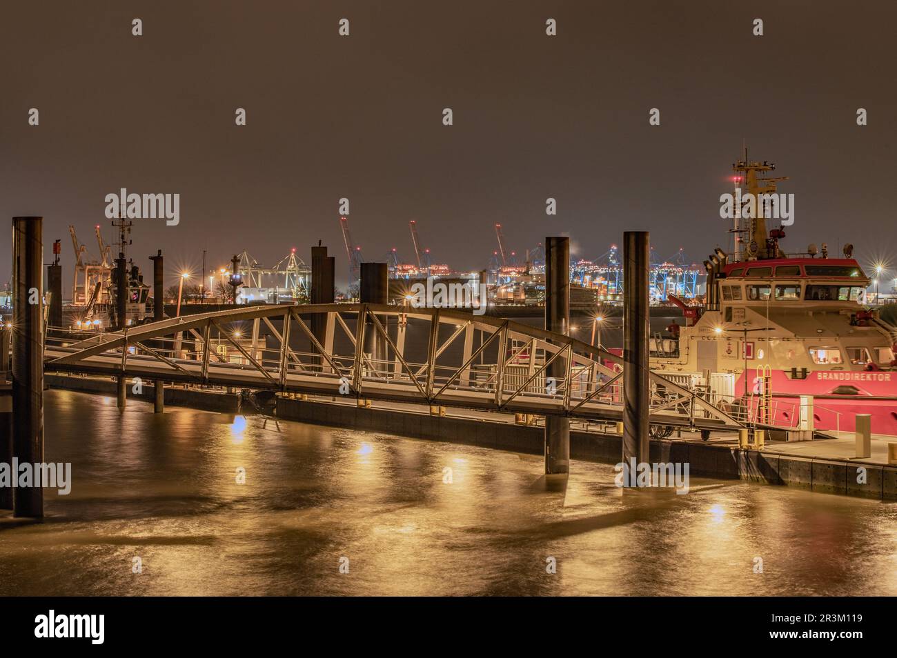 Blick auf die Elbe Stockfoto