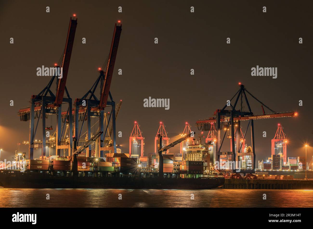 Containerbrücken Stockfoto