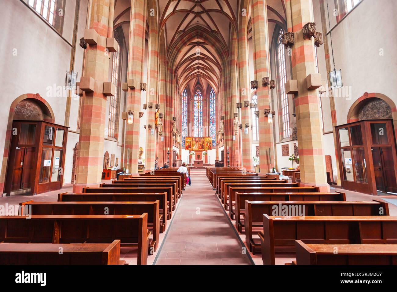 Würzburg - 11. Juli 2021: Marikapelle oder St. Mary Kirche. Marikapelle befindet sich in der Würzburger Altstadt in Bayern. Stockfoto