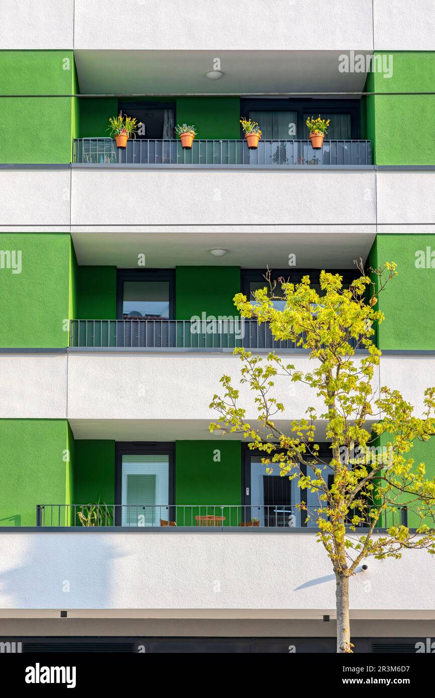 Moderne Architektur, Wohnbereich Halberstadt Stockfoto