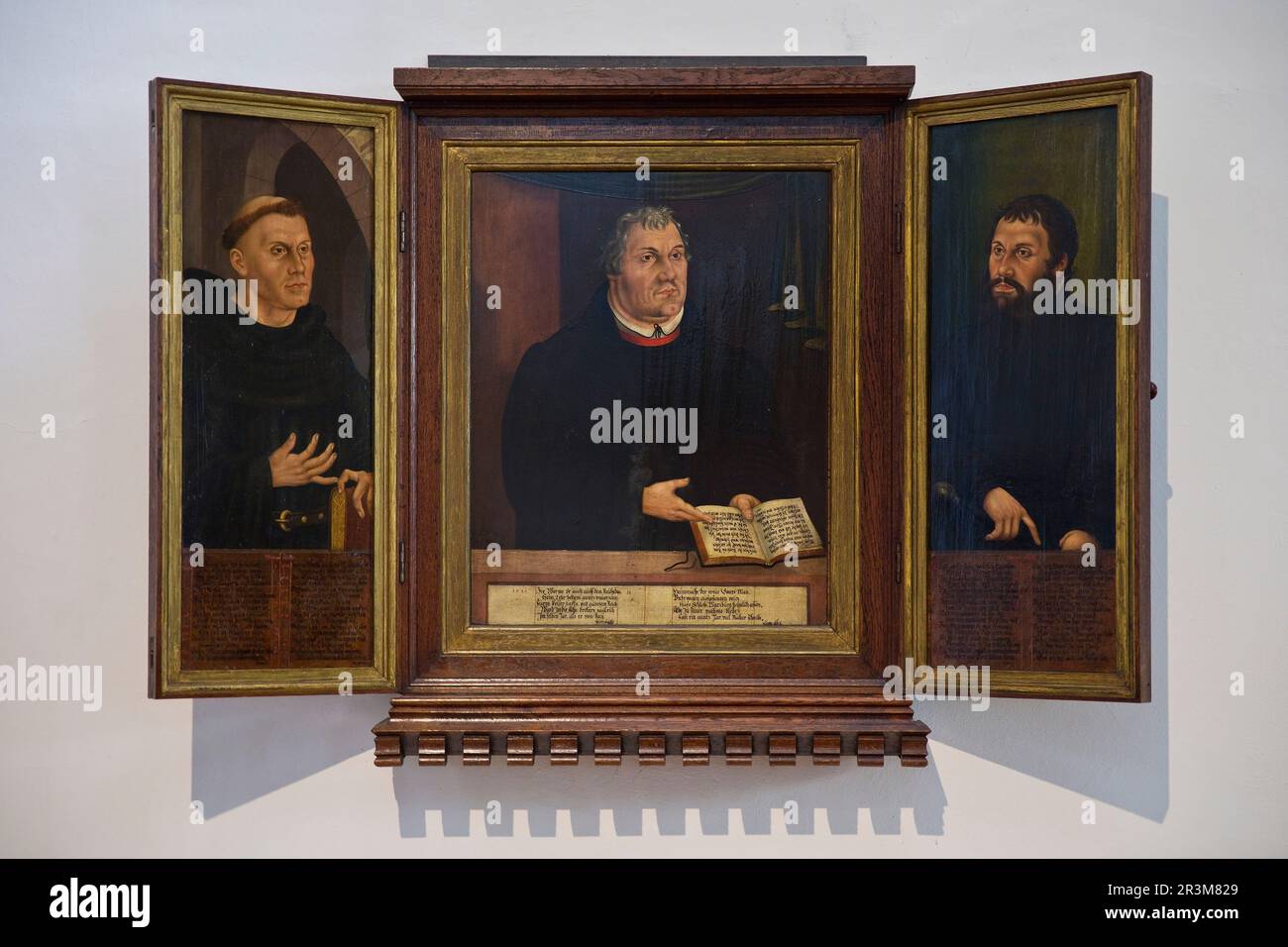 Luther-Schrein aus dem Jahr 1572, Triptych, Stadtkirche St. Peter und Paul, Weimar, Thüringen, Deutschland, Europa Stockfoto