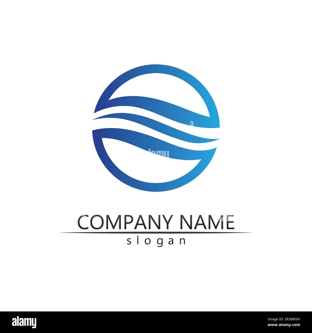 Wasser Wellen Symbol Vektor Grafik Design logo Stock Vektor