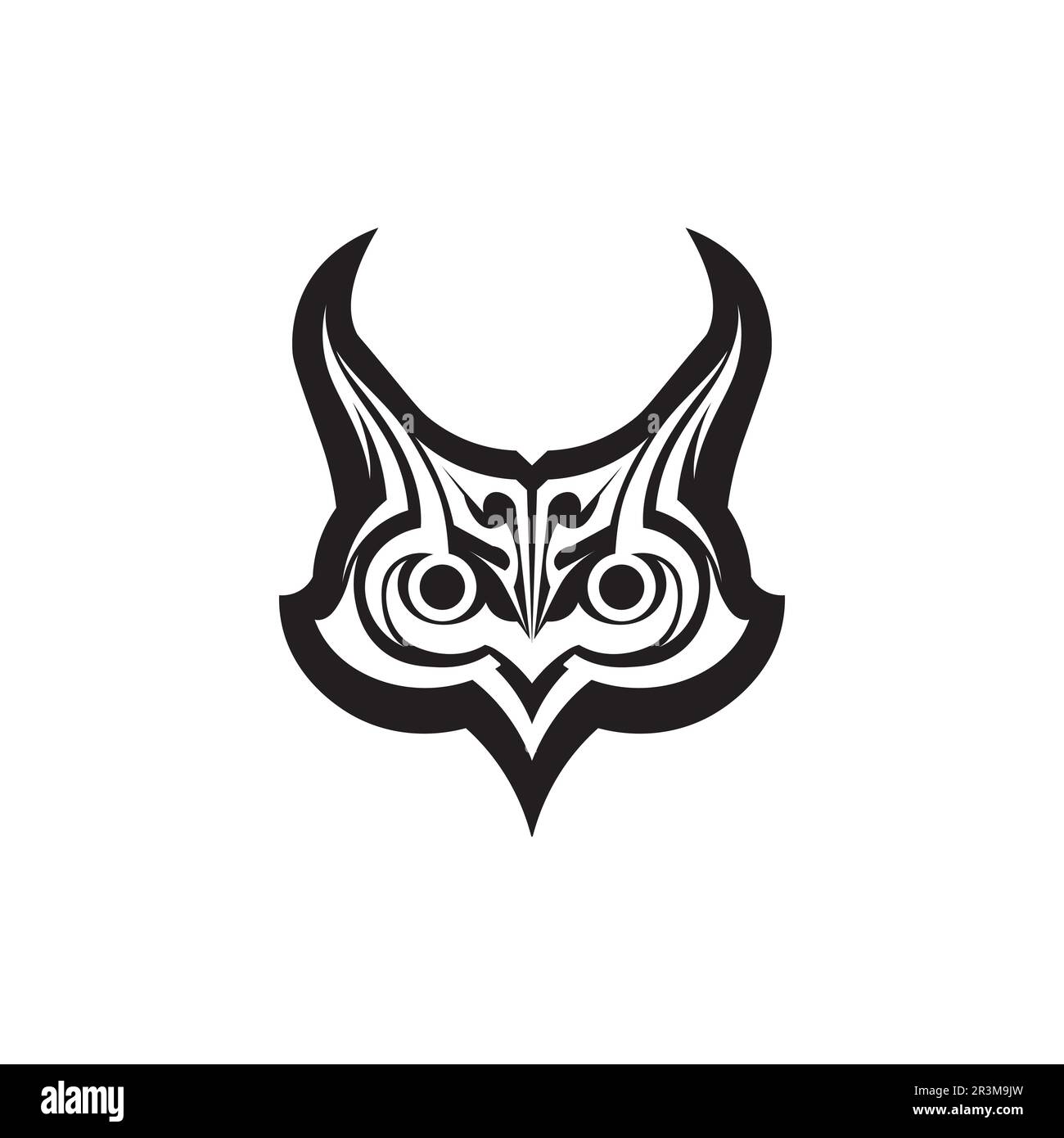 Tribal, klassisch , schwarz, ethnisches Tattoo-Symbol Vektordesign Logo Stock Vektor