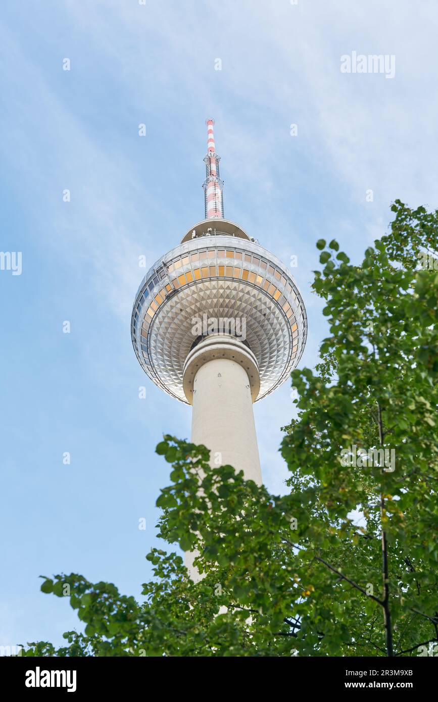 Der Fernsehturm, das Wahrzeichen der deutschen Hauptstadt Berlin Stockfoto