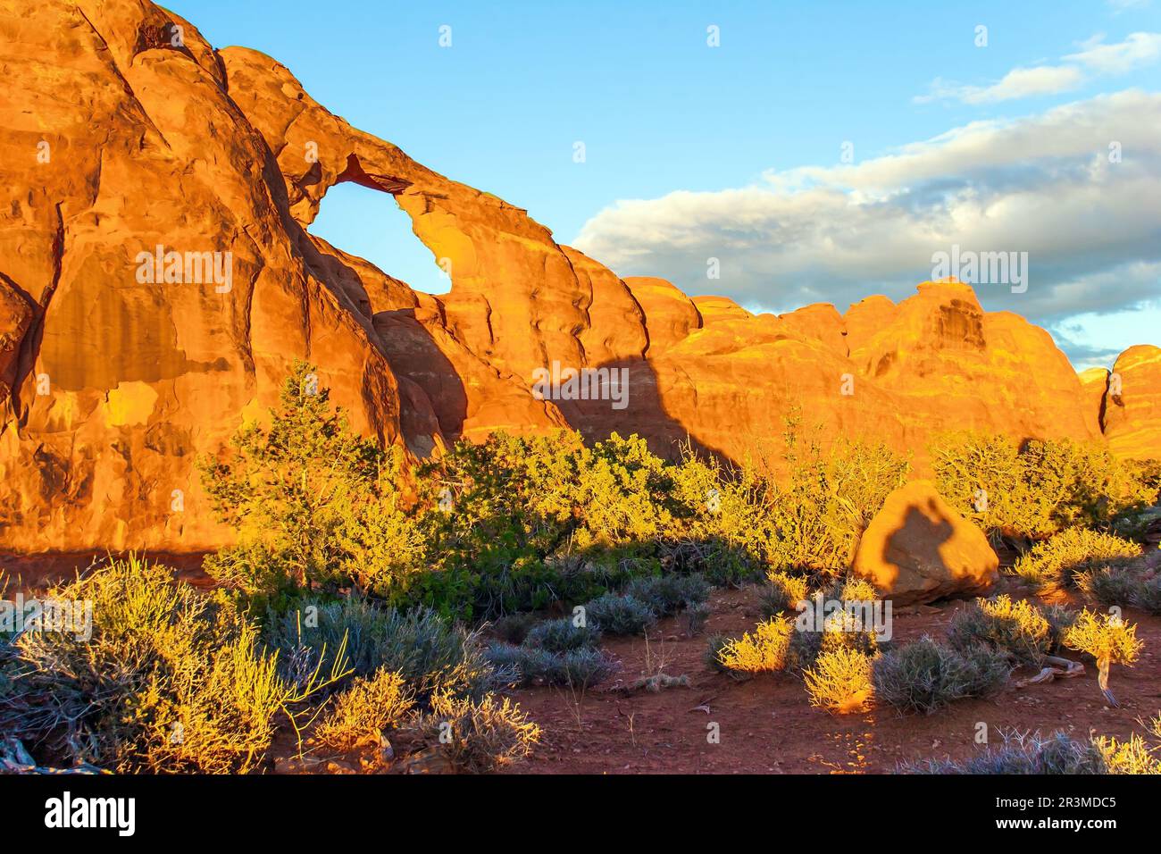 Die rot-braunen Sandsteinklippen Stockfoto