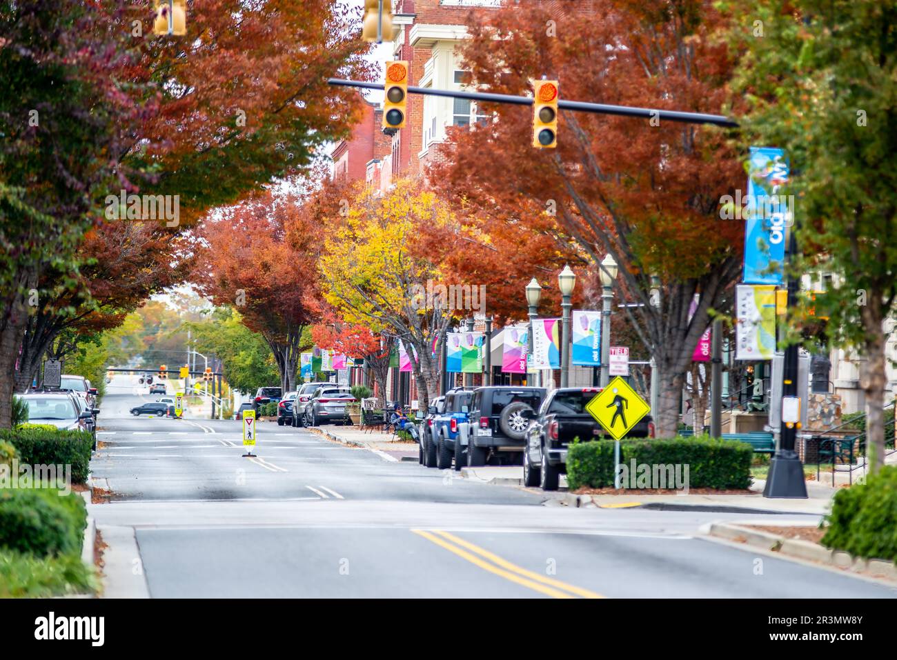 Rock Hill South carolina Downtown Herbstsaison Stockfoto