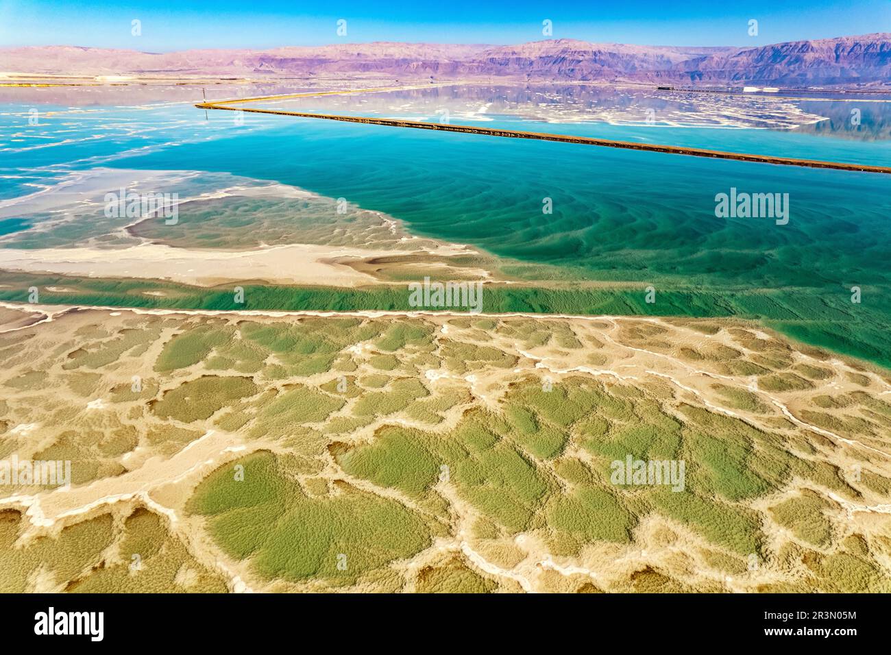 Totes Meer. Das klare Wasser Stockfoto