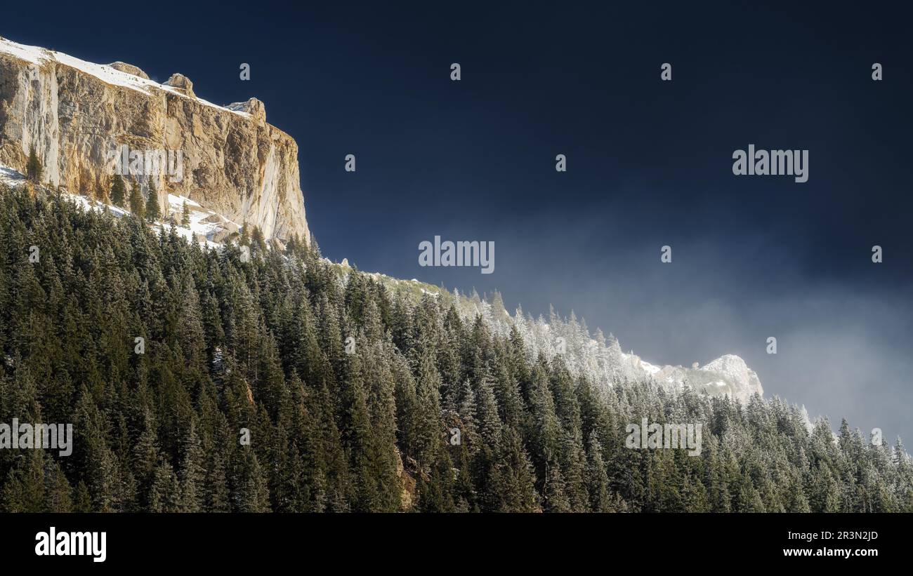 Der hohe Ifen im Kleinwalsertal im Winter. Österreich AllgÃ¤U Alpen Stockfoto