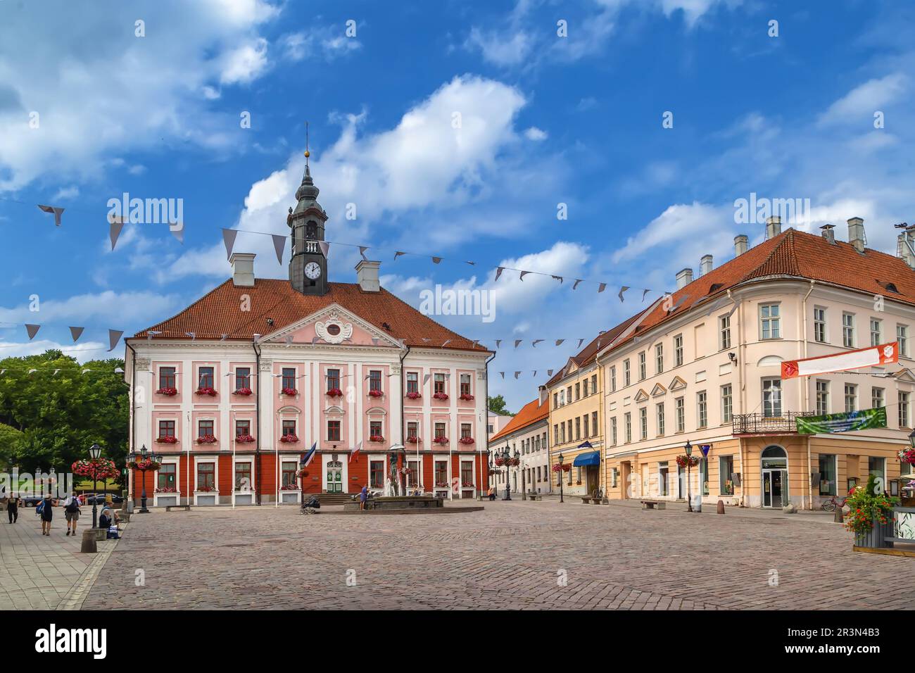 Rathausplatz, Tartu, Estland Stockfoto