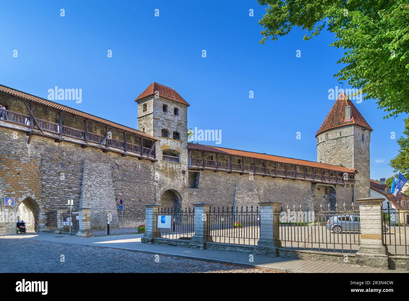 Stadtmauer von Tallinn, Estland Stockfoto