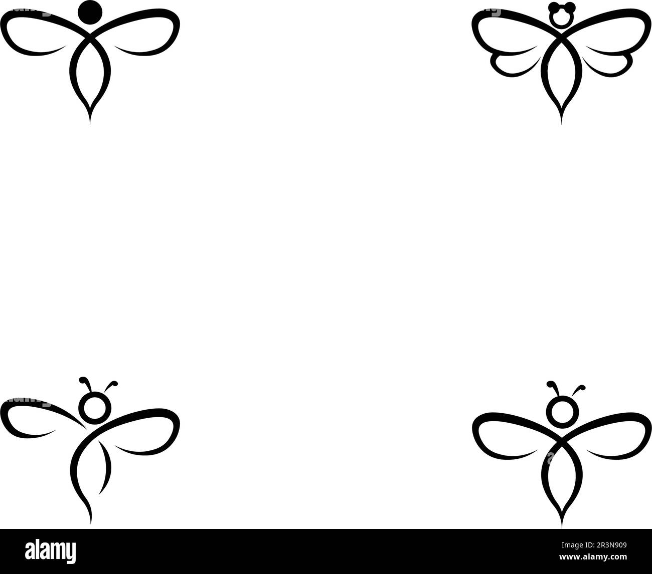 vector Bee Honey Honey Bee Logo schönes orange süß einzigartiges warmes Design Stock Vektor