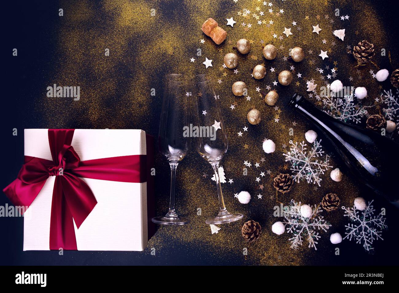Weihnachtsfeier Hintergrund Stockfoto