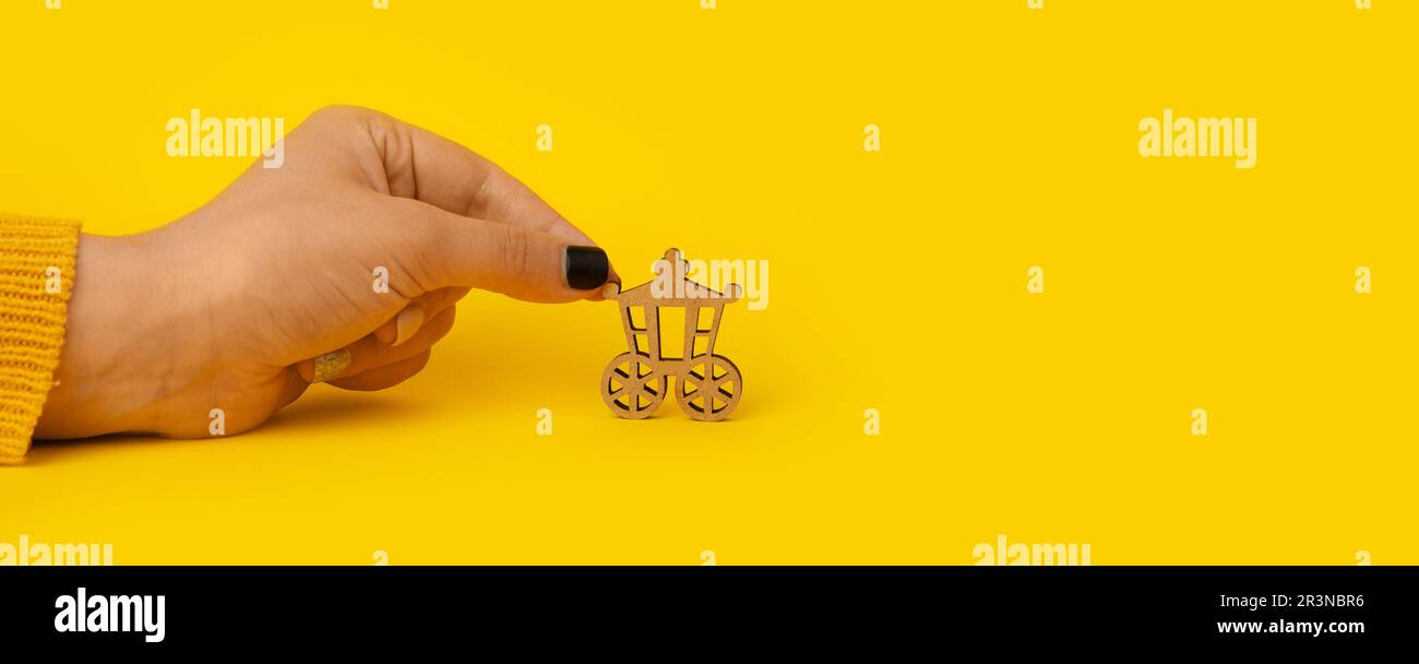 Panoramablick in der Hand Stockfoto