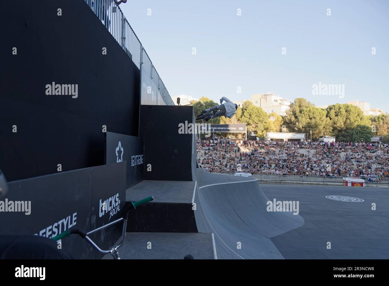 Montpellier, Frankreich. Mai 2022. BMX Freestyle Competition im Men's Park Amateur für Gruppe 3 Qualifikationen während der FISE Stockfoto