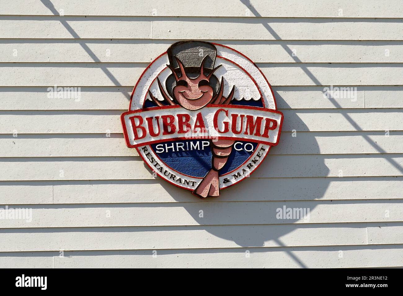 Bubba Gump Shrimp Restaurant, Pacific Ocean Park, Pier, State Beach, Santa Monica, Los Angeles County, Kalifornien, USA, Santa Monica Historic Landmark Stockfoto