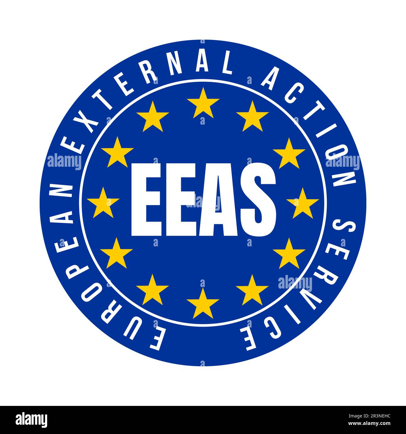 Symbol für den Europäischen Auswärtigen Dienst des EAD Stockfoto
