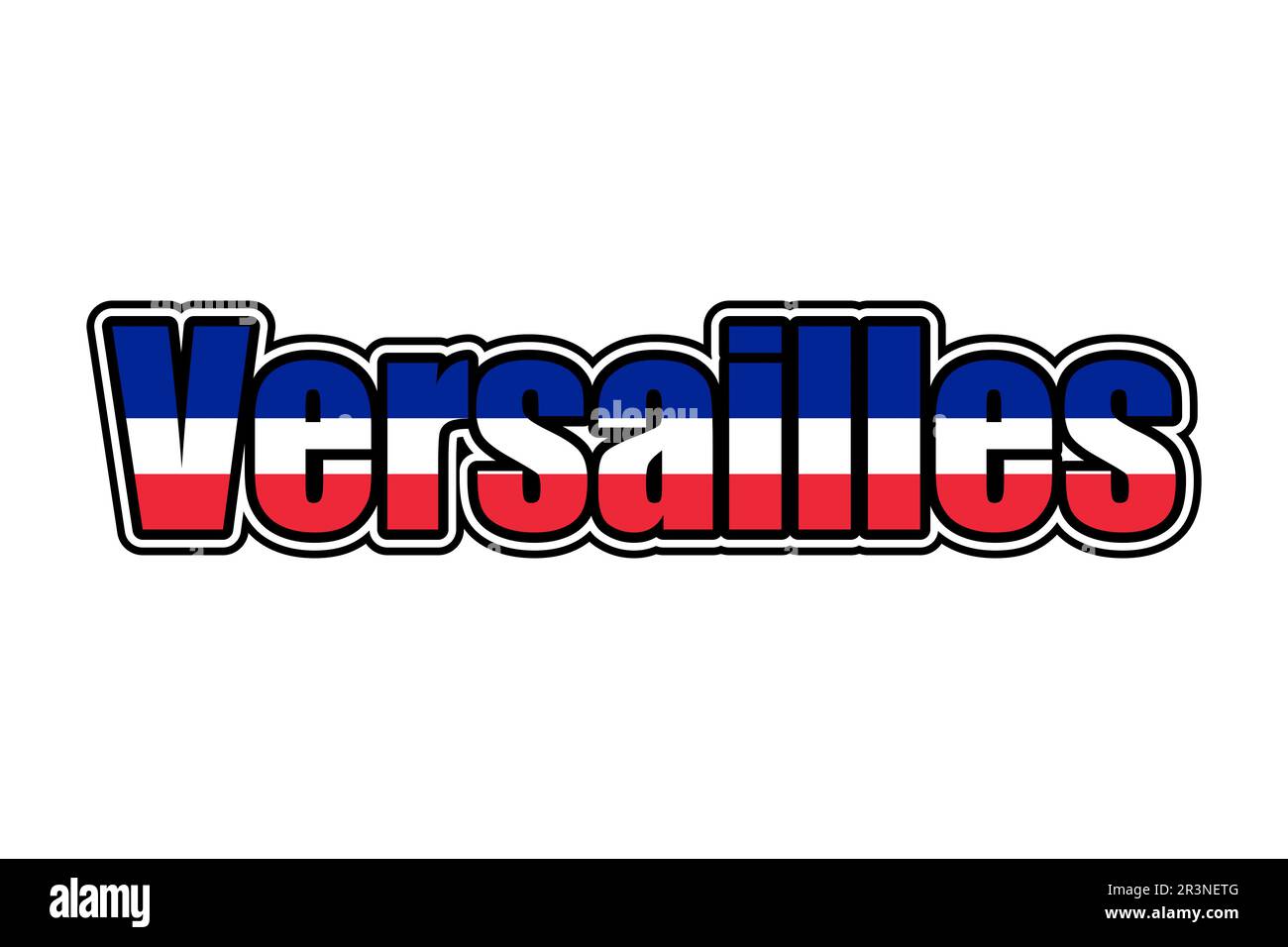Versailles-Symbol mit französischen Flaggenfarben Stockfoto
