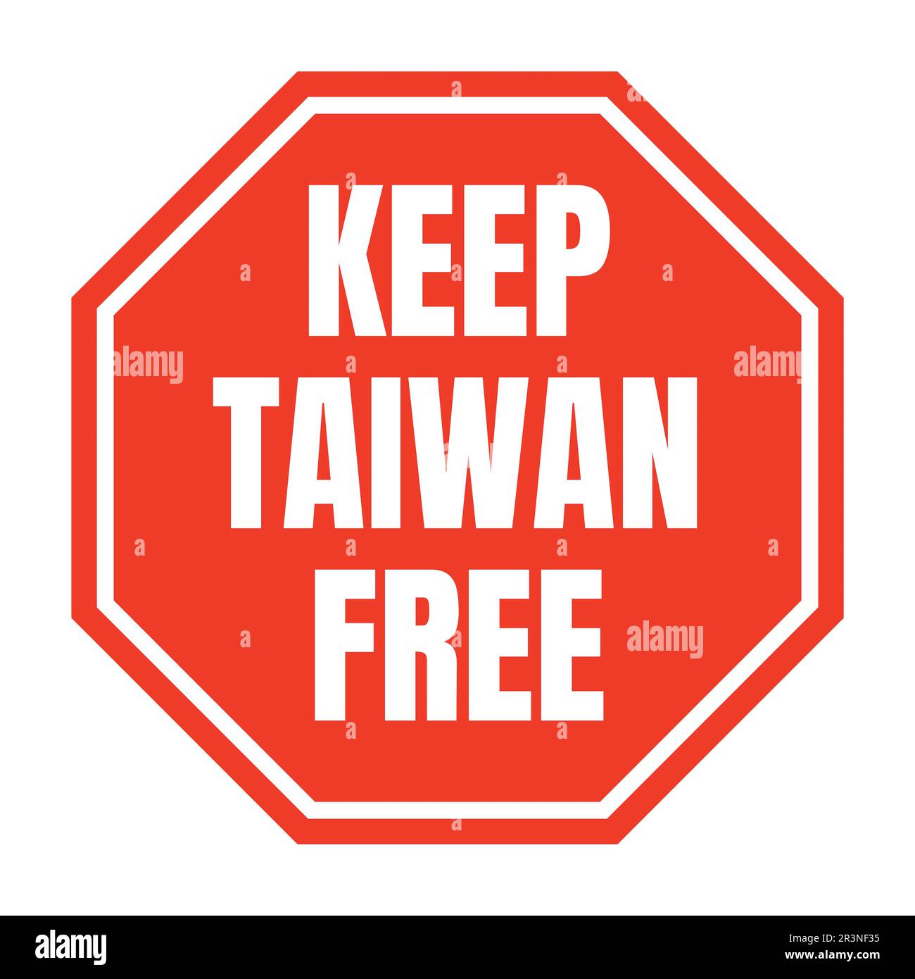 Symbol für „Taiwan frei halten“ Stockfoto