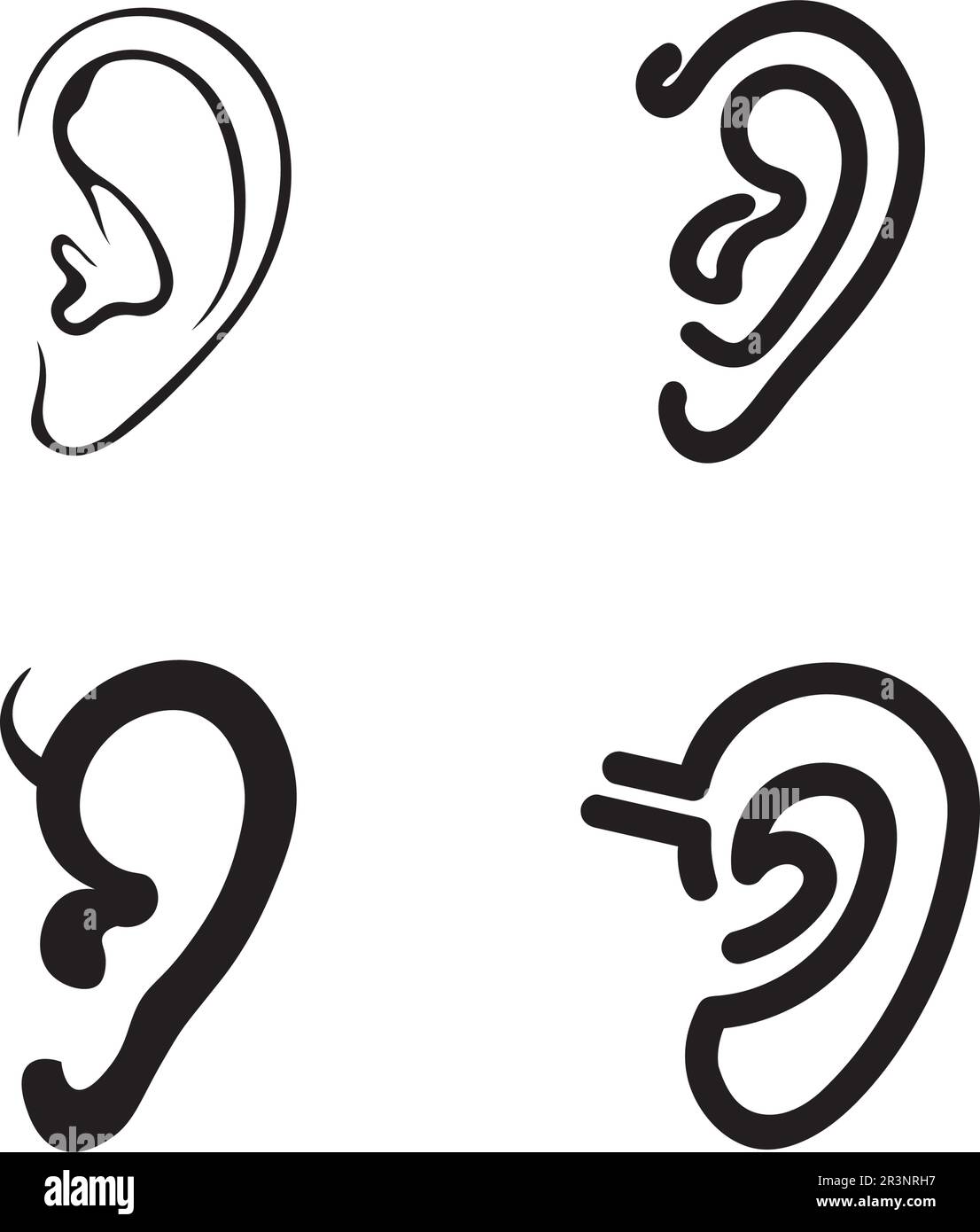 Ohr und Diagnose Gesundheit Logo desain und Vektor Stock Vektor